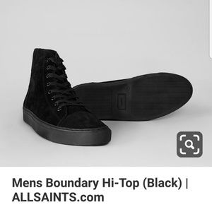 EUC ALLSAINTS man high top suede sneakers